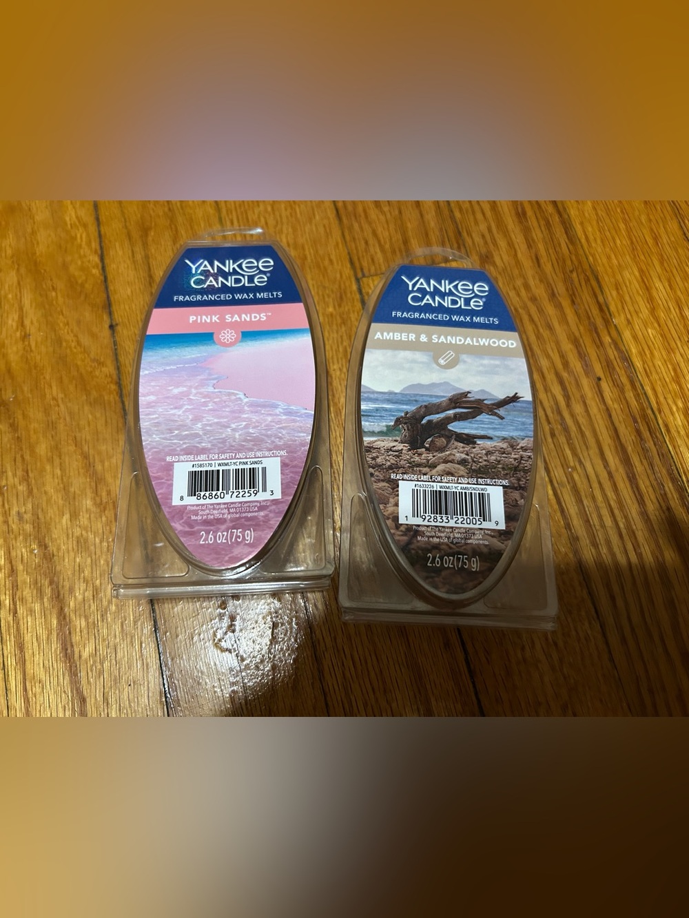 Yankee Candle Pink Sands/Amber & Sandle Wood Fragranced Wax Melts 2.6z 6-Pk